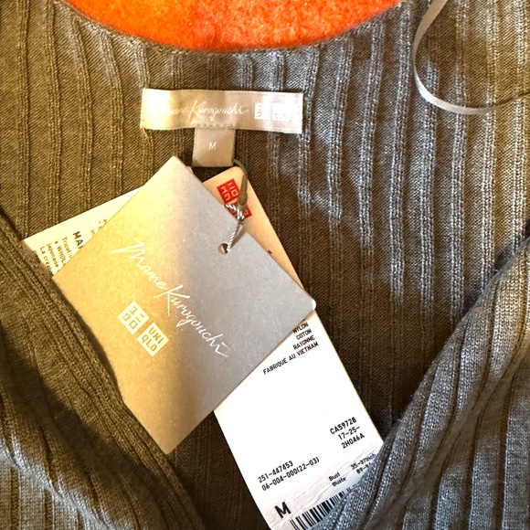 Mame Kurogouchi and Uniqlo collab 3D knit ribbed long cardigan NWT - Picture 7 of 12